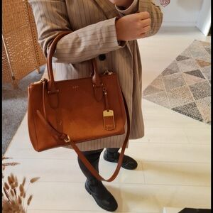COPY - RALPH LAUREN Leather Brown TOTE WITH CROSSBODY STRAP